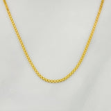 Cadena China 2g / 24 in / 1.05mm Oro Amarillo 18K