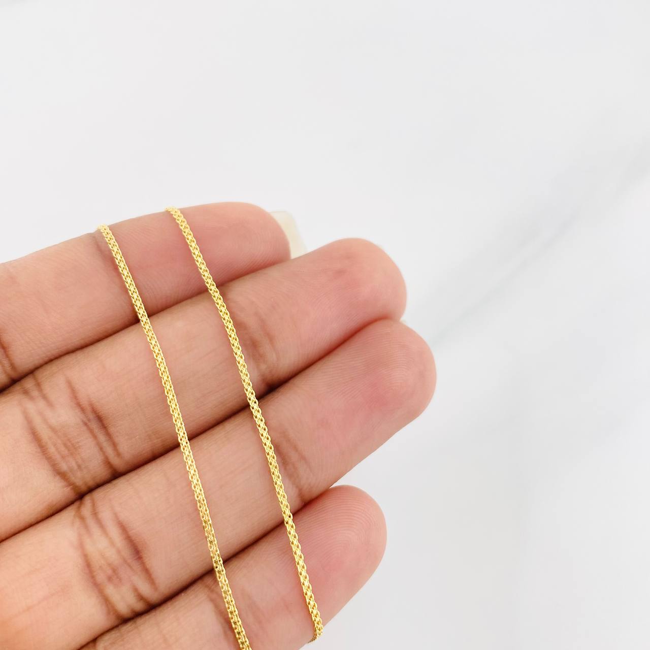Cadena China 2g / 24 in / 1.05mm Oro Amarillo 18K