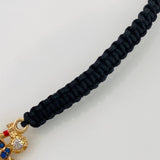 Black Woven Bracelet Duck Money Bag 1.55gr / Three Golds 18K &