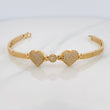 Reticulated Hearts Bracelet 11.4gr / 6 1/2 in / 18K Yellow Gold $