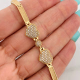 Reticulated Hearts Bracelet 11.4gr / 6 1/2 in / 18K Yellow Gold $