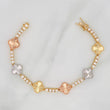 Tennis Clover Bracelet 15.95gr / 7 1/4 in / 18K Special National Three Golds $