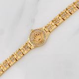 Reticulated Crown Belt Bracelet 21.85gr / 7 3/4 in / 18K Yellow Gold $