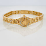 Reticulated Crown Belt Bracelet 21.85gr / 7 3/4 in / 18K Yellow Gold $