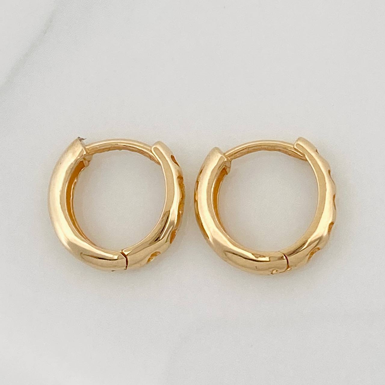 Tubular Hoop Earrings 1.65gr / 1/2 in / Yellow Gold 18K %