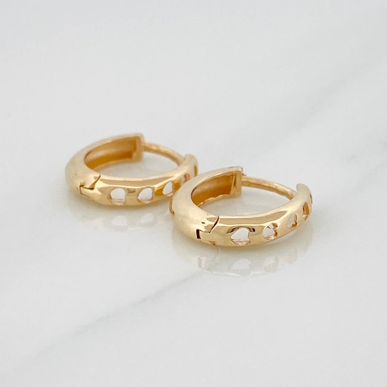 Tubular Hoop Earrings 1.65gr / 1/2 in / Yellow Gold 18K %