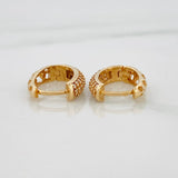 Candongas Triple Carril 2.2gr / 1/2 in / Oro Amarillo 18K %