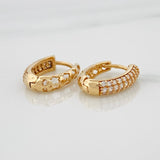 Candongas Triple Carril 2.2gr / 1/2 in / Oro Amarillo 18K %