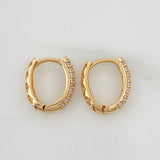 Candongas Triple Carril 2.2gr / 1/2 in / Oro Amarillo 18K %