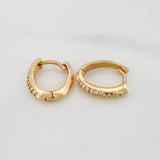 Candongas Linea Ovalada 2.15gr / 1/2 in / Oro Amarillo 18K %