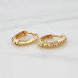 Candongas Linea Ovalada 2.15gr / 1/2 in / Oro Amarillo 18K %