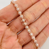 Pulso Tennis 9gr / 7 1/2 in / 4.48mm Oro Rosa 18K %