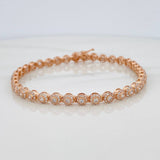 Pulso Tennis 9gr / 7 1/2 in / 4.48mm Oro Rosa 18K %