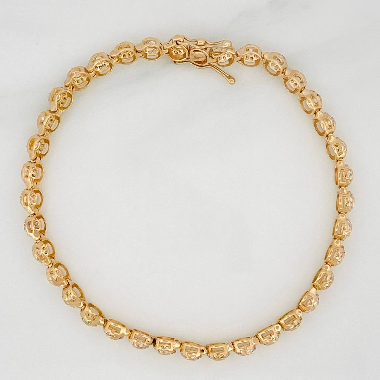 Pulso Tennis 9.05gr / 7 1/2 in / 4.48mm Oro Amarillo 18K %