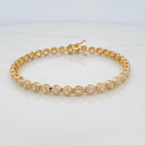 Pulso Tennis 9.65gr / 7 3/4 in / 4.48mm Oro Amarillo 18K %