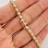 Pulso Tennis 9.25gr / 7 1/2 in / Oro Amarillo 18K &