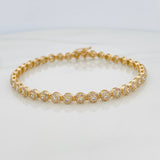 Pulso Tennis 9.25gr / 7 1/2 in / Oro Amarillo 18K &