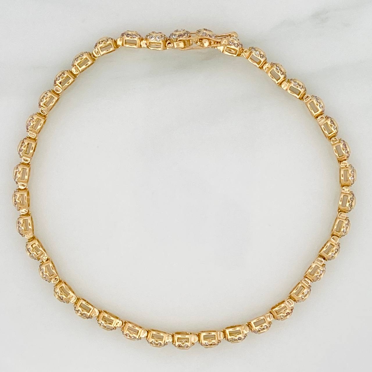 Pulso Tennis 9.25gr / 7 1/2 in / Oro Amarillo 18K &