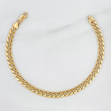 Pulso Cubano 7.1gr / 8 in / 5.14mm Oro Amarillo 18K %