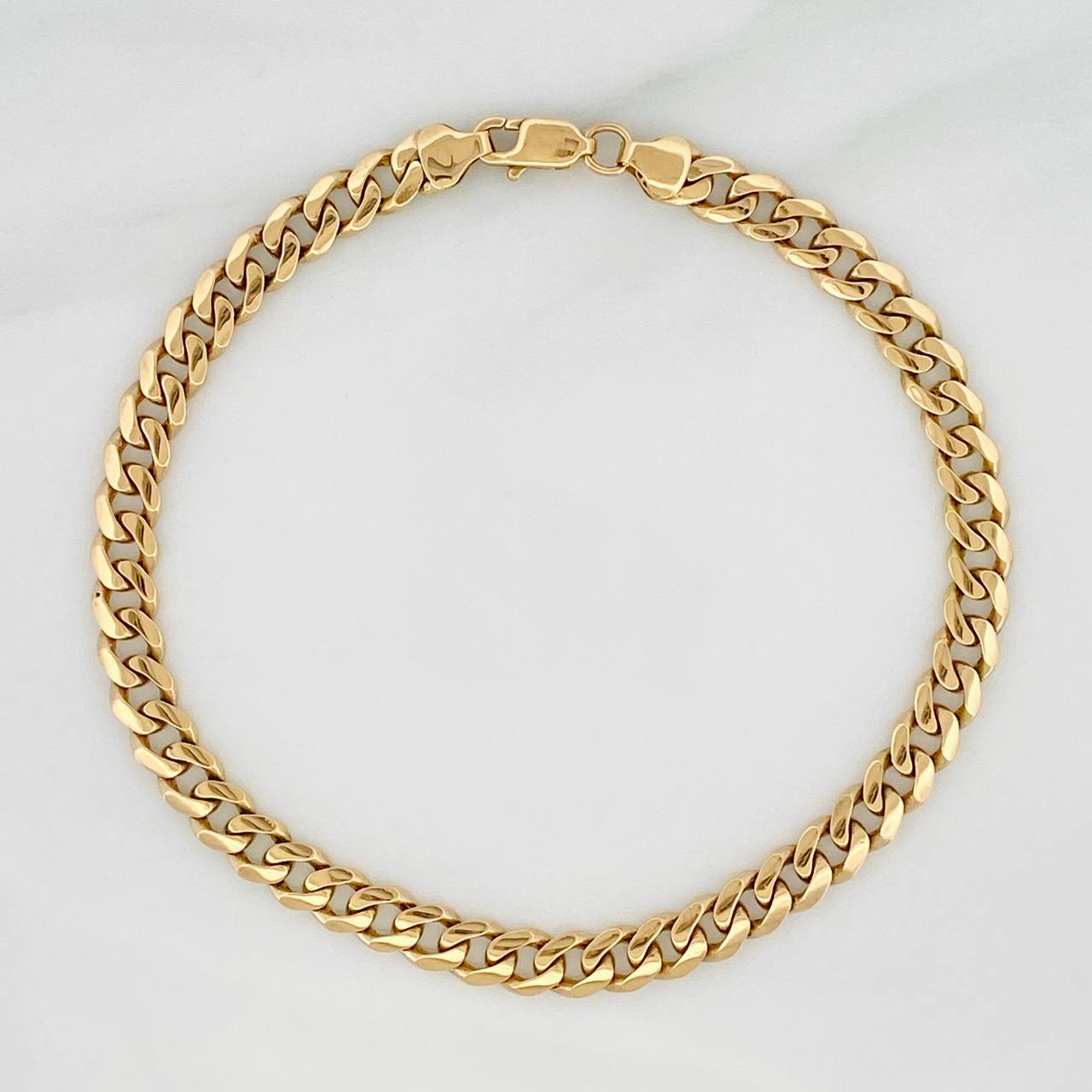 Pulso Cubano 7.25gr / 8 in / Oro Amarillo 18K &