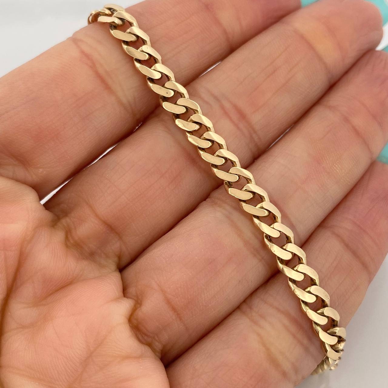 Pulso Cubano 7.1gr / 8 in / 5.14mm Oro Amarillo 18K %