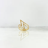 Anillo Raya Doble Diagonal 2.45gr / T7 / Circones Blancos Oro Amarillo