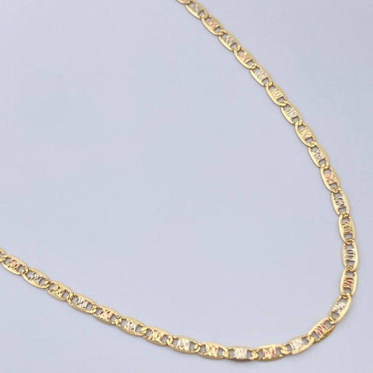 Cadena Escalera Plana 2.45gr / 23 1/2 in / Tres Oros +3 18K &