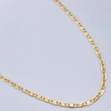 Cadena Escalera Plana 2.45gr / 23 1/2 in / Tres Oros +3 18K &