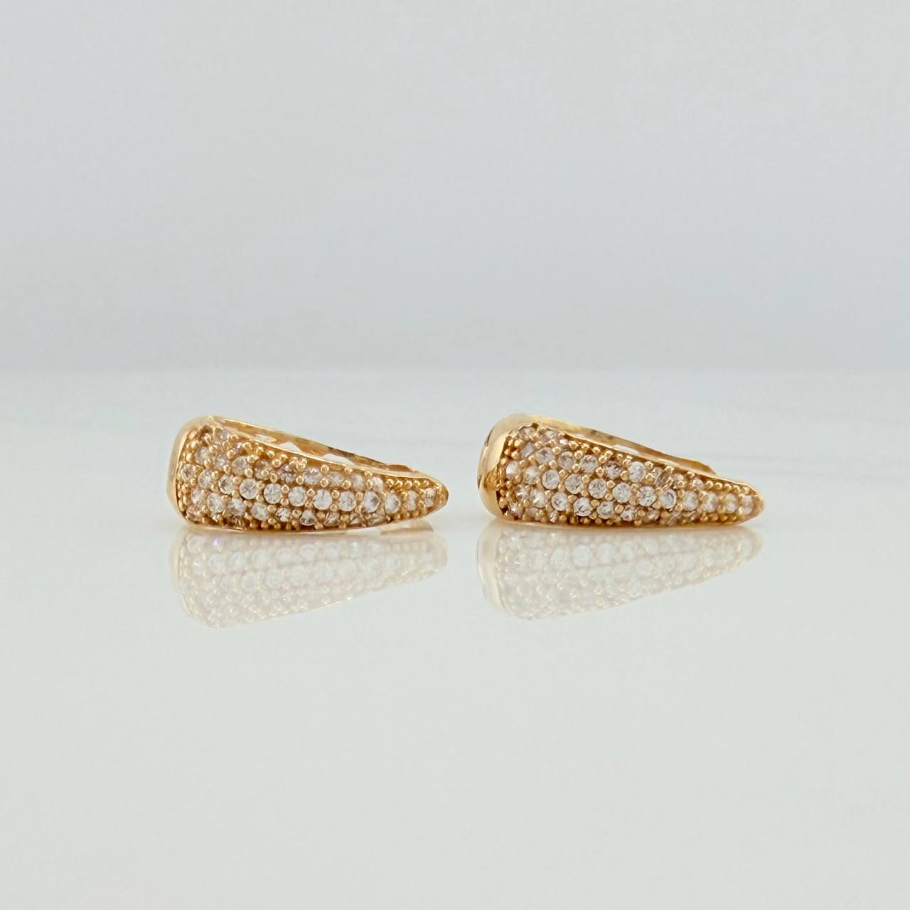 Candongas Daly Basteada 2.5gr / 1/2 in / Oro Amarillo 18K &