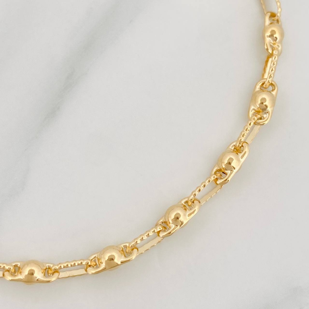 Rustic Bubble Bracelet 4.1g / 8 1/4 in / 3.4mm Yellow Gold 18K