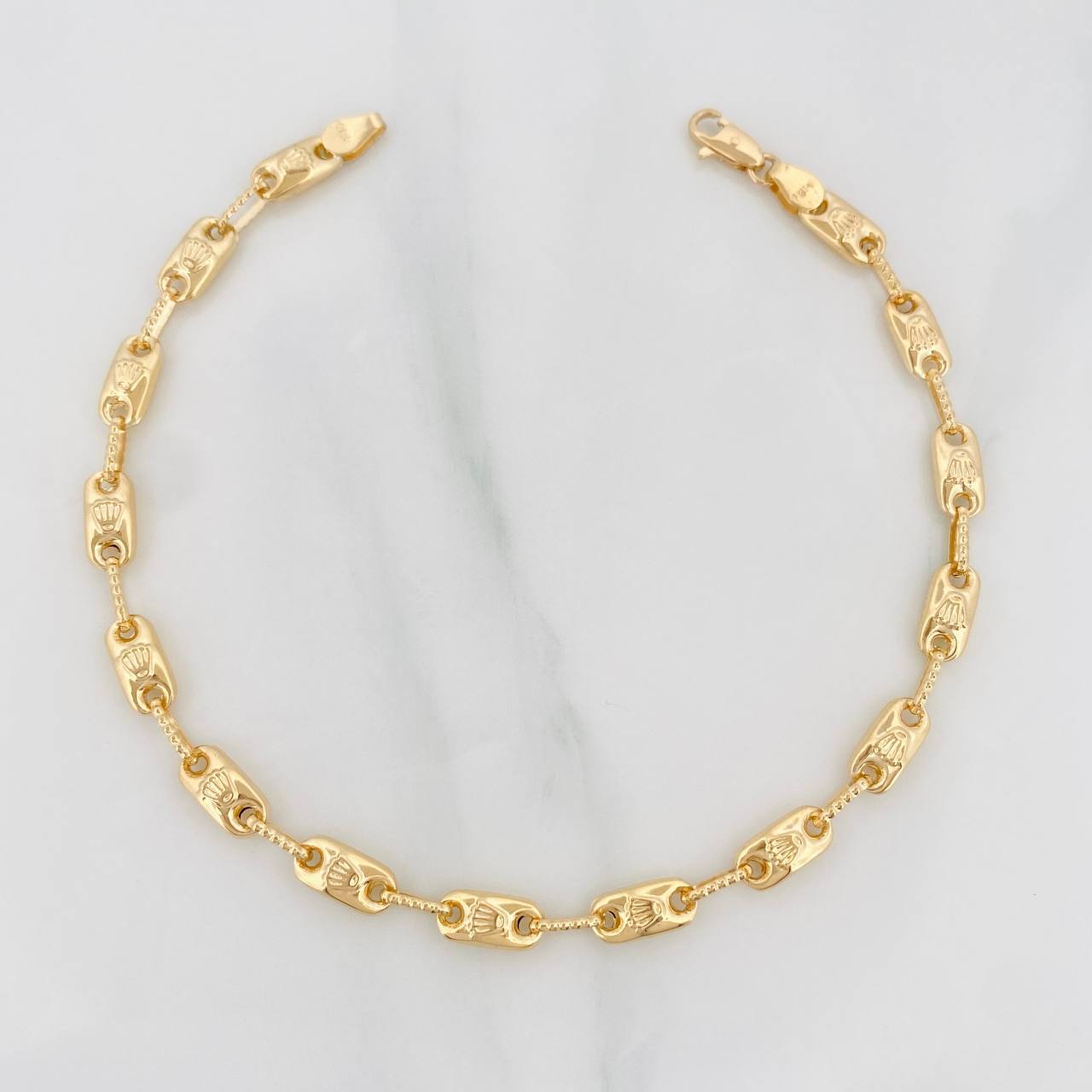 Pulso Rustico Corona 4.95g / 7 3/4 in / 4.3mm Oro Amarillo 18K