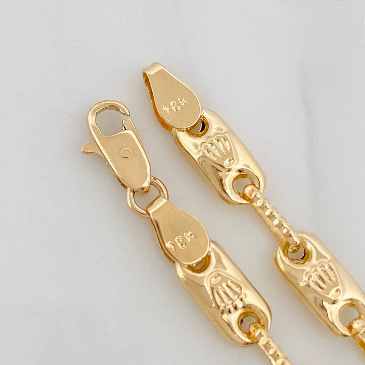 Pulso Rustico Corona 4.95g / 7 3/4 in / 4.3mm Oro Amarillo 18K