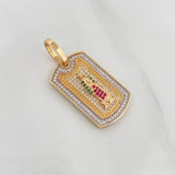 Dije Virgen de Guadalupe 7.05g / 1 1/2 in Dos Oros Amarillo Blanco 18K