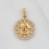 Dije Virgen de Guadalupe 2.7g / 1 in Dos Oros Amarillo Blanco 18K