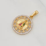 Dije Virgen de Guadalupe 2.7g / 1 in Dos Oros Amarillo Blanco 18K