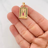 Pendant Virgin of Guadalupe 4.3g / 1 1/4 in Yellow Gold 18K