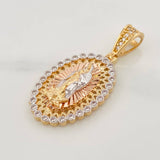 Pendant Virgin of Guadalupe 4.45g / 1 1/2 in Three-Tone Gold 18K