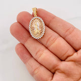 Pendant Virgin of Guadalupe 4.45g / 1 1/2 in Three-Tone Gold 18K
