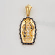 Pendant Virgin of Guadalupe 5.55g / 1 1/2 in Two Golds Black Yellow 18K