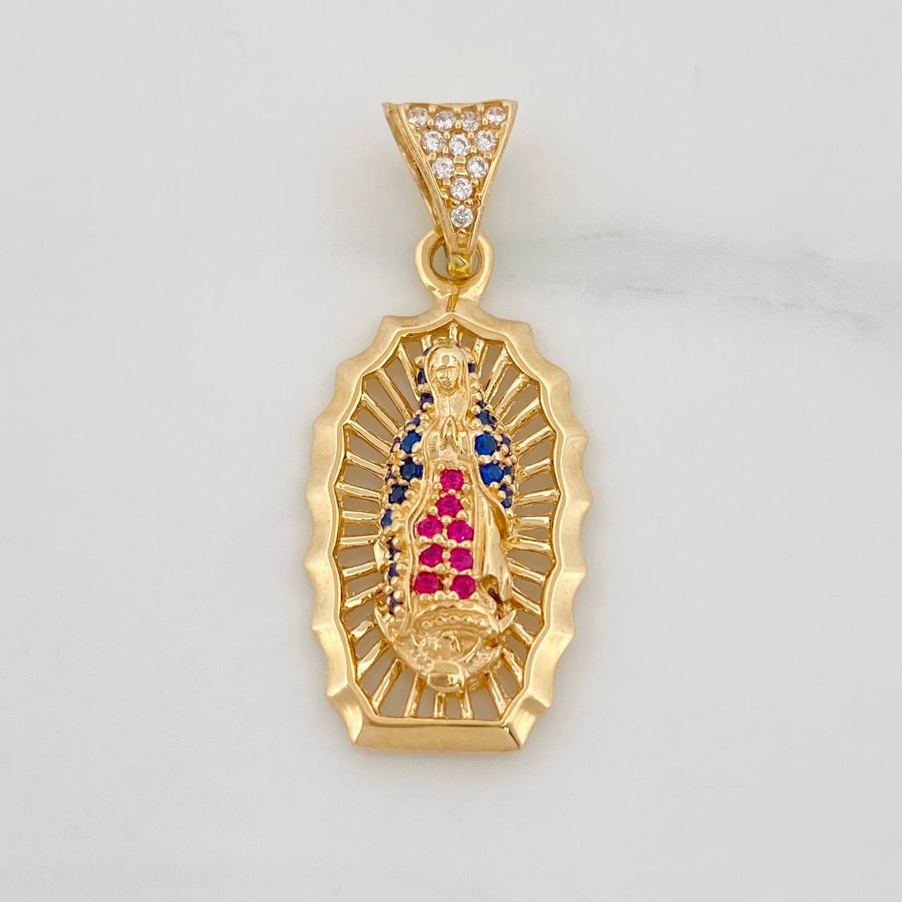 Pendant Virgin of Guadalupe 3g / 1 1/4 in Yellow Gold 18K