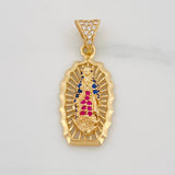 Pendant Virgin of Guadalupe 3g / 1 1/4 in Yellow Gold 18K