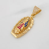 Pendant Virgin of Guadalupe 3g / 1 1/4 in Yellow Gold 18K