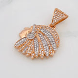 Dije Indio 7.05g / 1 1/2 in Dos Oros Blanco Rosa 18K