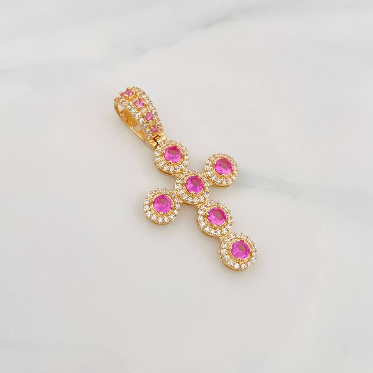 Dije Cruz Tupida 5.05g / 1 1/2 in Oro Amarillo 18K