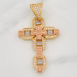 Pendant Cross 6.5g / 1 1/2 in Three Golds 18K