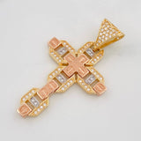 Pendant Cross 6.5g / 1 1/2 in Three Golds 18K