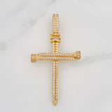 Dije Cruz Clavo 4.15g / 1 3/4 in Oro Amarillo 18K