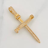 Dije Cruz Clavo 4.15g / 1 3/4 in Oro Amarillo 18K