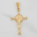 Pendant Cross Christ 2.75g / 1 3/4 in Yellow Gold 18K