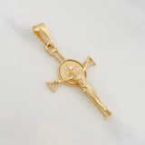 Pendant Cross Christ 2.75g / 1 3/4 in Yellow Gold 18K